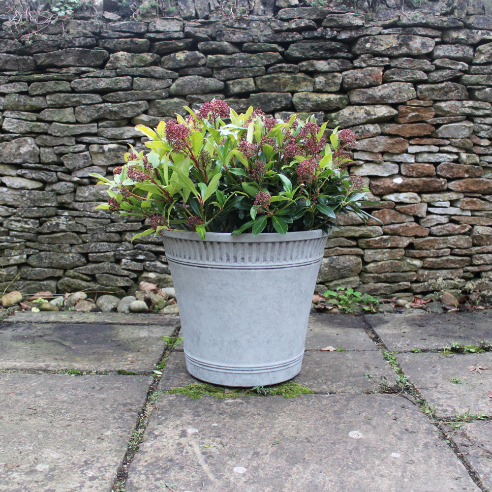 tostado grey stone planter