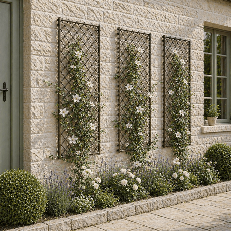trellis panels on wall