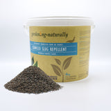 tub of slug repellent and slug repellent granules