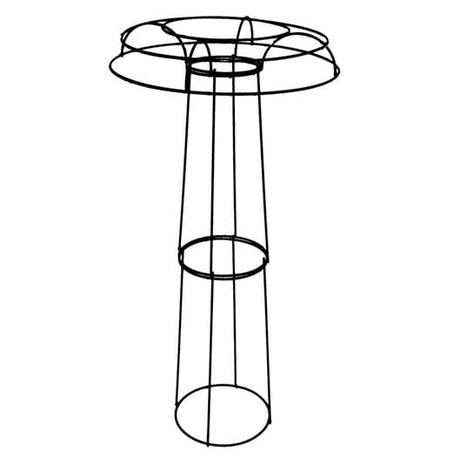 A black, powder-coated steel tuteur plant support