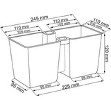 dimensions of kitchen herb pots