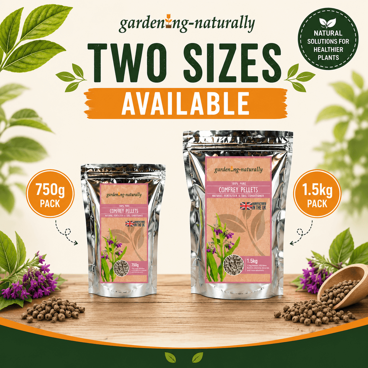 Comfrey Pellets Plant Feed, Pure and Natural