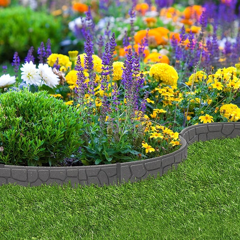 Rubber Ultra Curve Stones Lawn and Border Edging