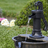 close up of the top of the water feature displays the detail of the product.