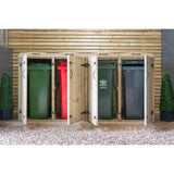 Wooden Wheelie Bin Storage Quad