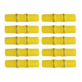 vegetable cage heavy duty pipe clips - yellow , 10 of them