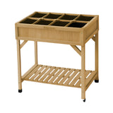 natural wooden herb garden vegtrug