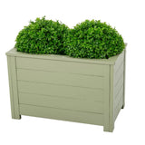 Verdi Rectangular Planter 35x60cm on plain background with plants in