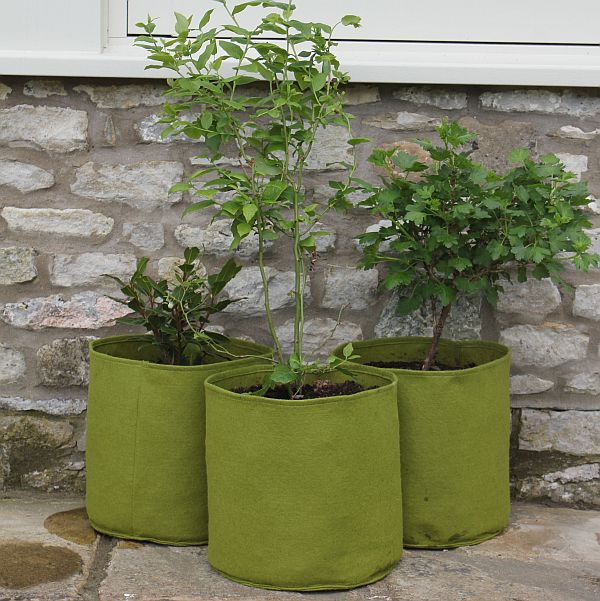 Vigoroot Fabric Patio Pots 20L (3 Pack)