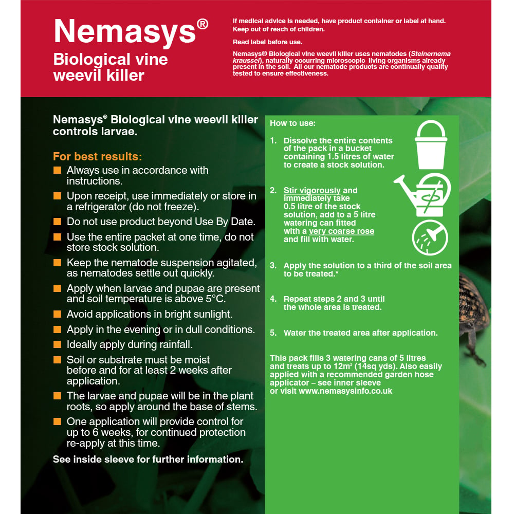 Vine Weevil Nematodes 12 sqm