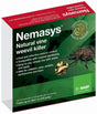 Box of Nemasys natural vine weevil killer featuring product information and an image of a vine weevil.
