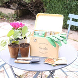 Seed Tin for Seed Storage Packets Cream