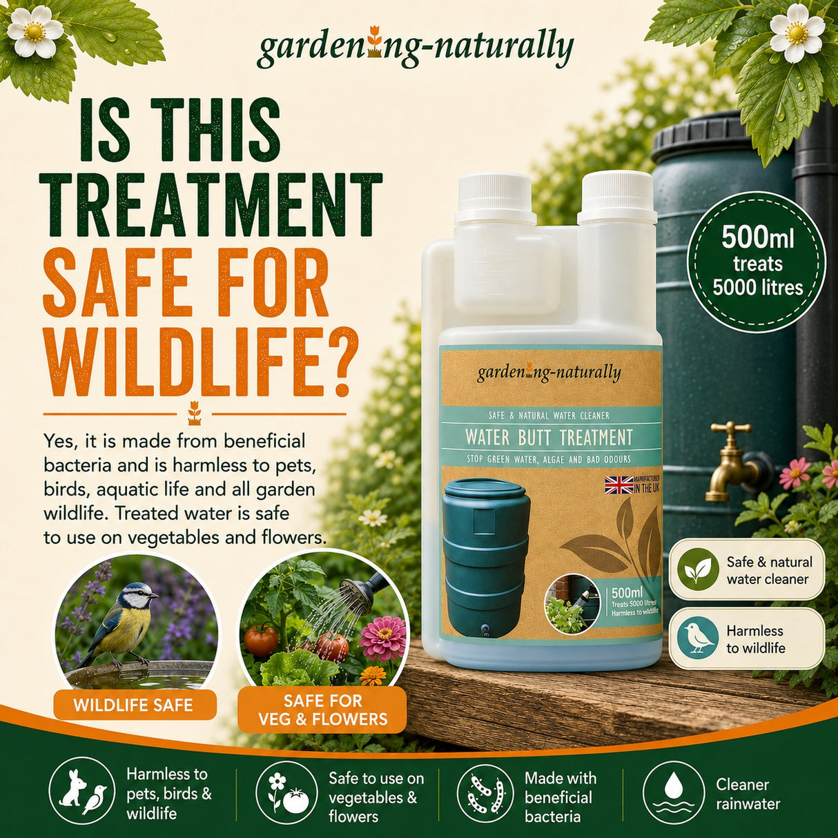 water butt safe for wildlife information