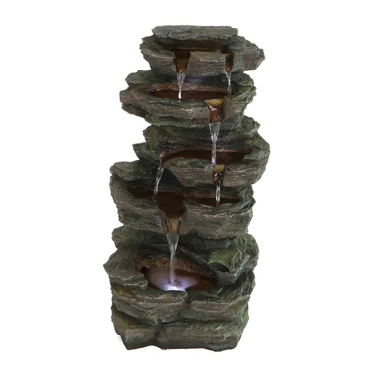 Slanted Water Feature Solar Slate Falls Water Feature – Gardening Naturally