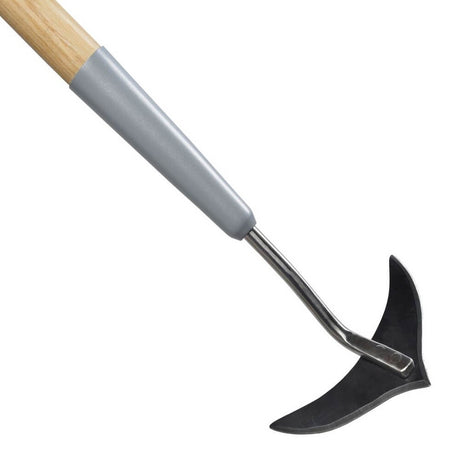 short handle wooden weed slicer
