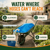 blue wheelbarrow water bag 