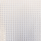 Close-up of a textured white surface with a grid pattern polythene