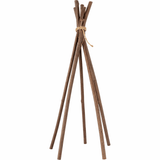 Set of wooden sticks tied together on a white background