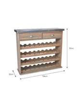 wooden wine storage unit with dimensions