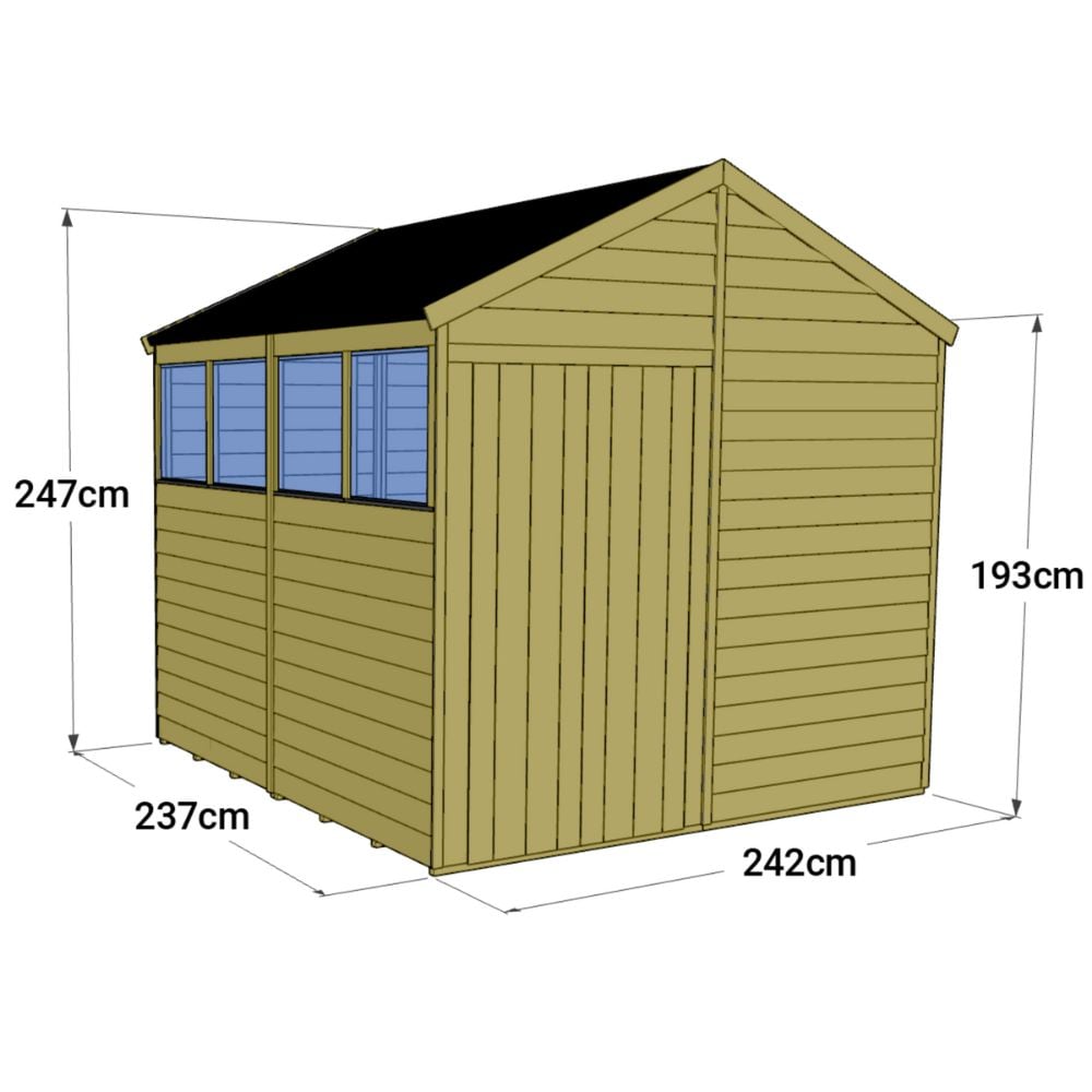 8x8 wooden shed for traditional garden storage