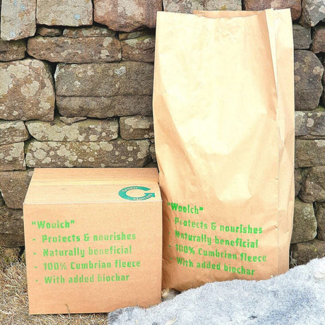 woolch compressed wool mulch for garden