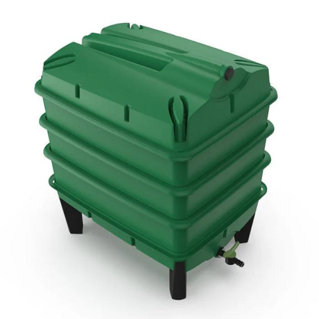 Wormery green with 4 layers and a tap