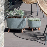 Square Plant Pot Concrete Effect Zinnia Range