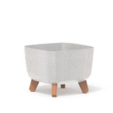 Indoor or outdoor plant pot square trough with wood effect legs